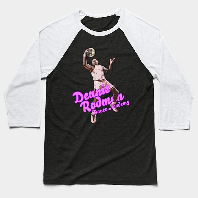 Dennis Rodman Rebel on the Court Baseball T-Shirt by Iron Astronaut